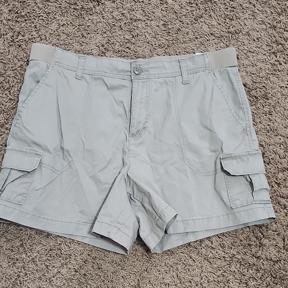 Lee Women's Light Gray Khaki Shorts